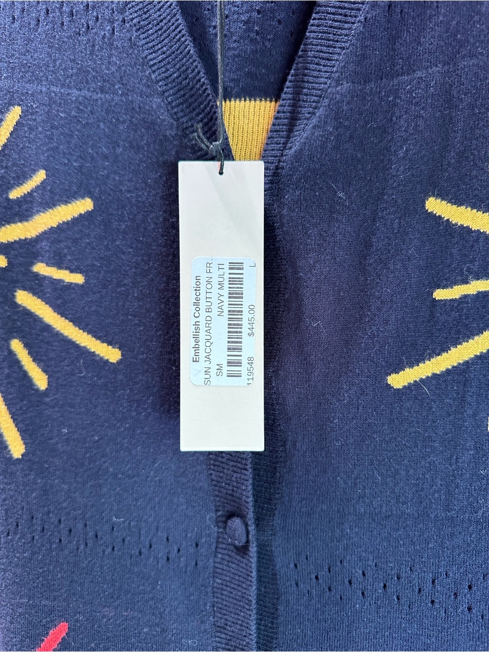 Sunburst Button-Front Knit Dress - - Picture 3 of 3